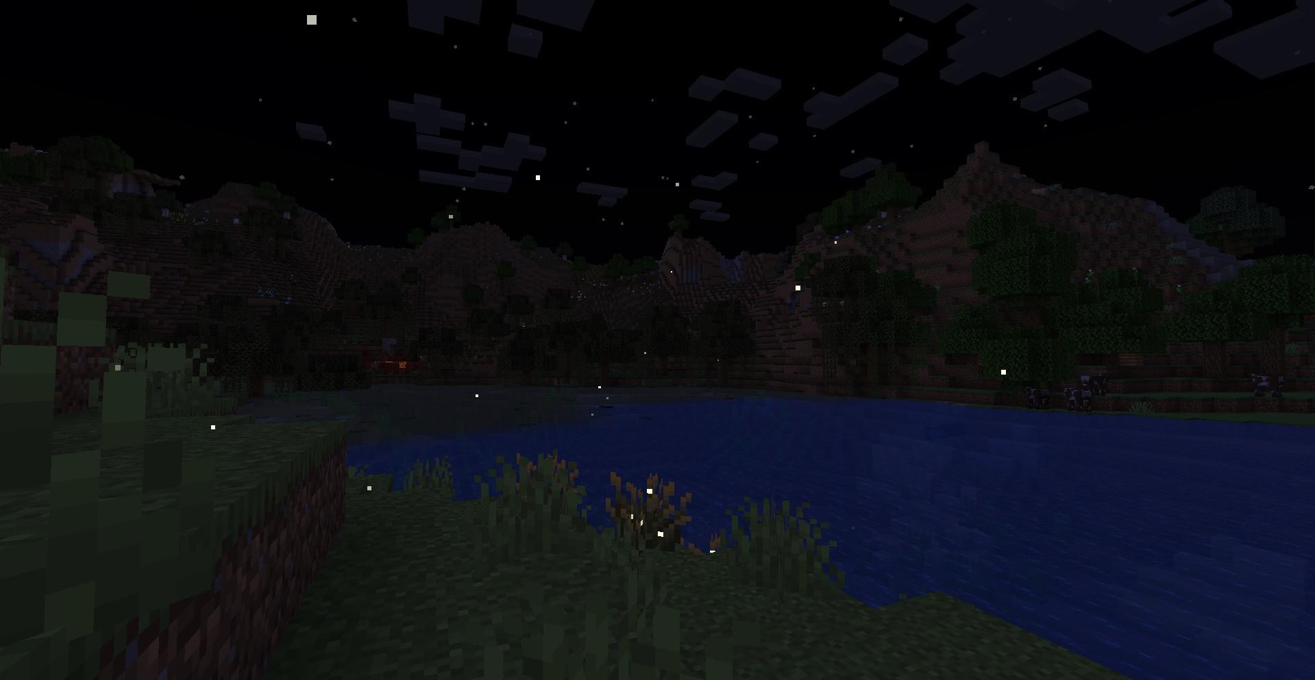 A firefly bush with lots of particles