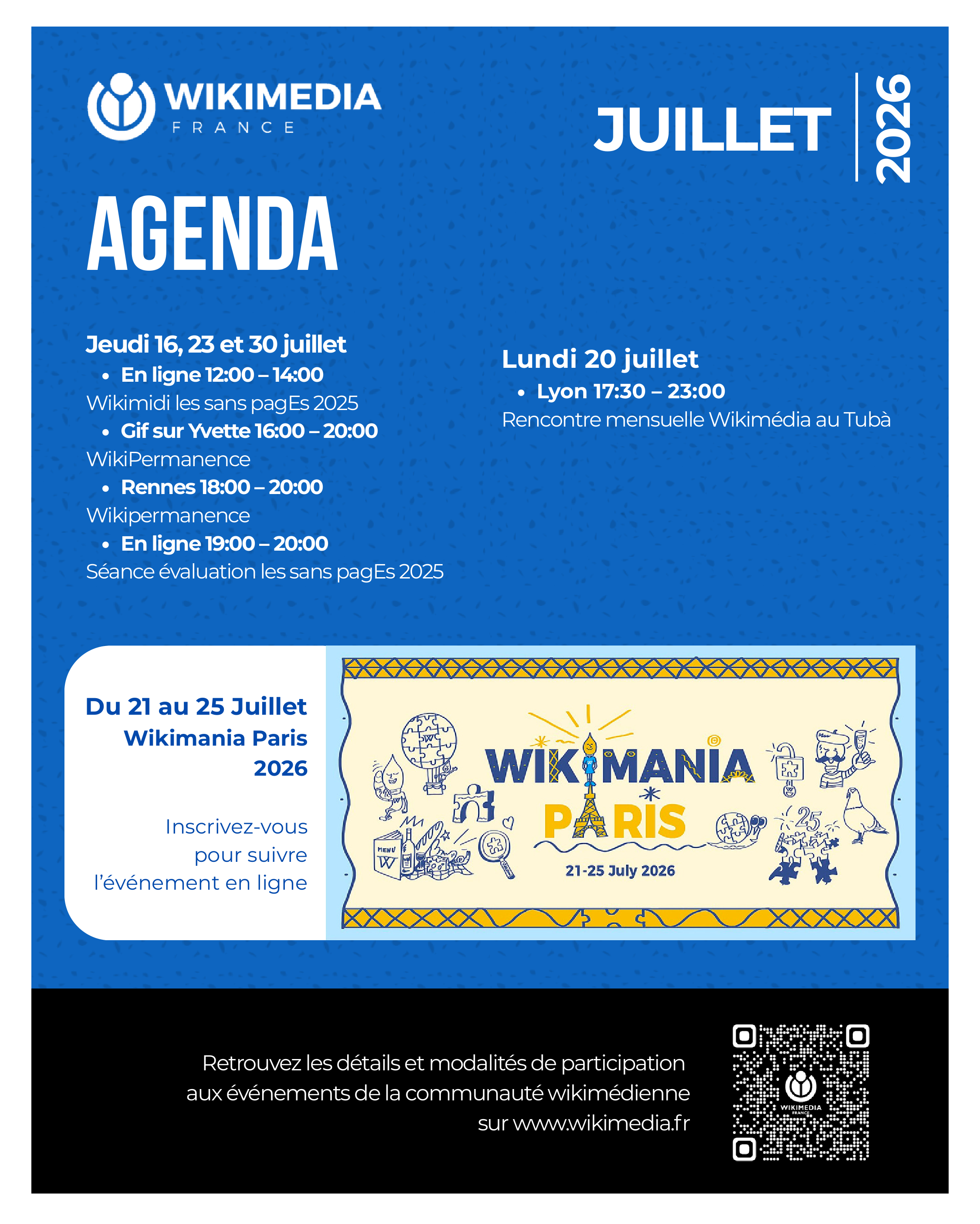 Agenda mois de juillet